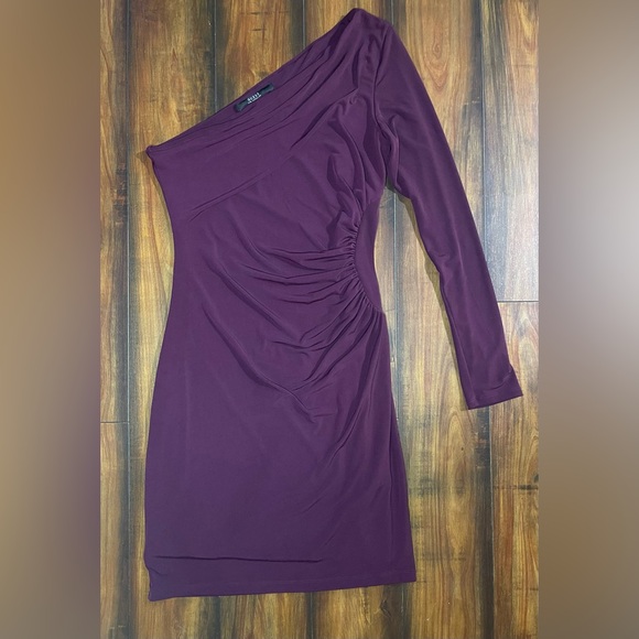 Guess Dresses & Skirts - Guess One-Shoulder Dress in Rich Plum
